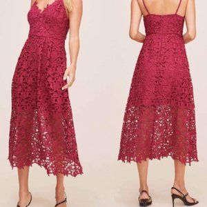 ASTR The Label A Line Lace Midi Dress NEW